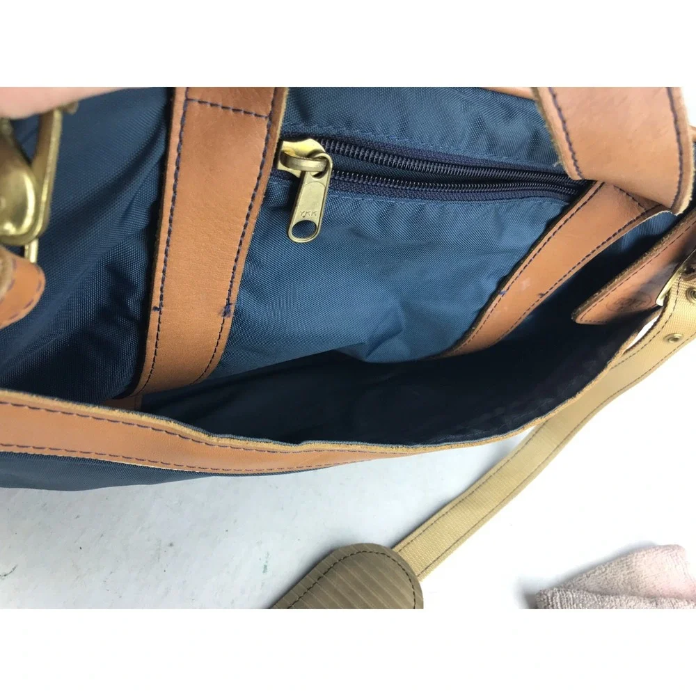 Boyt Unisex‎ Adults Blue Brown Runaways Shoulder Strap Zip Pockets Messenger Bag